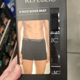 [S] BLACK BANANA REPUBLIC MEN'S BOXER BRIEF, 3-PACK, 1859935-BLACK (SZZ641)