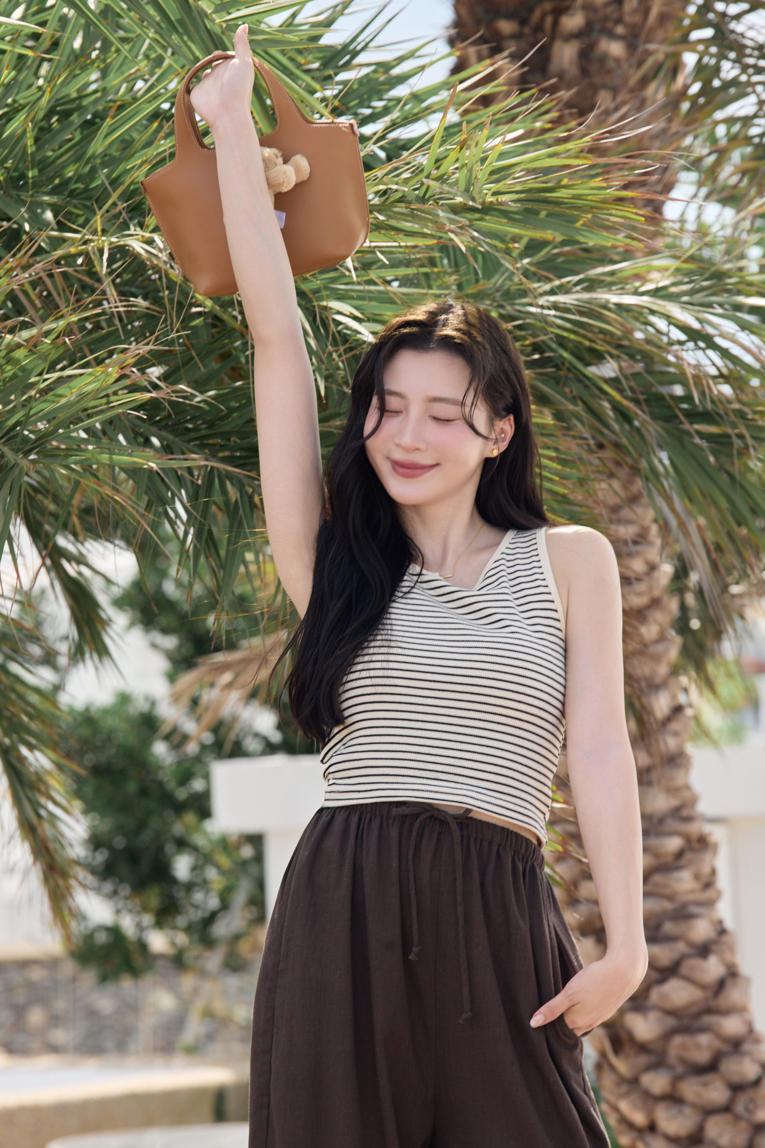 Gmade/彈性包覆遮副乳基礎背心Bratop-杏條