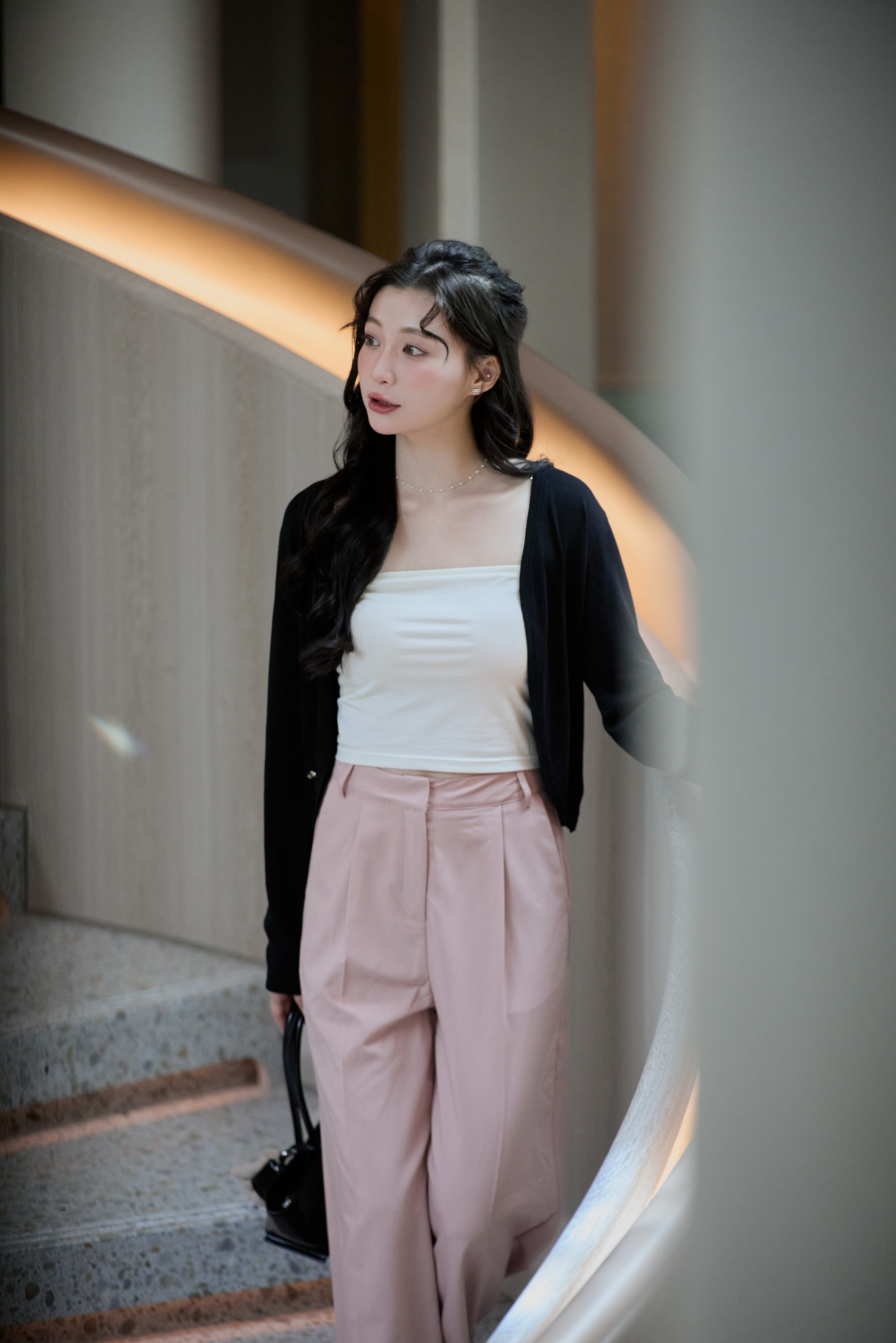 Gmade/涼感包覆調節肩帶天絲平口Bratop-米白