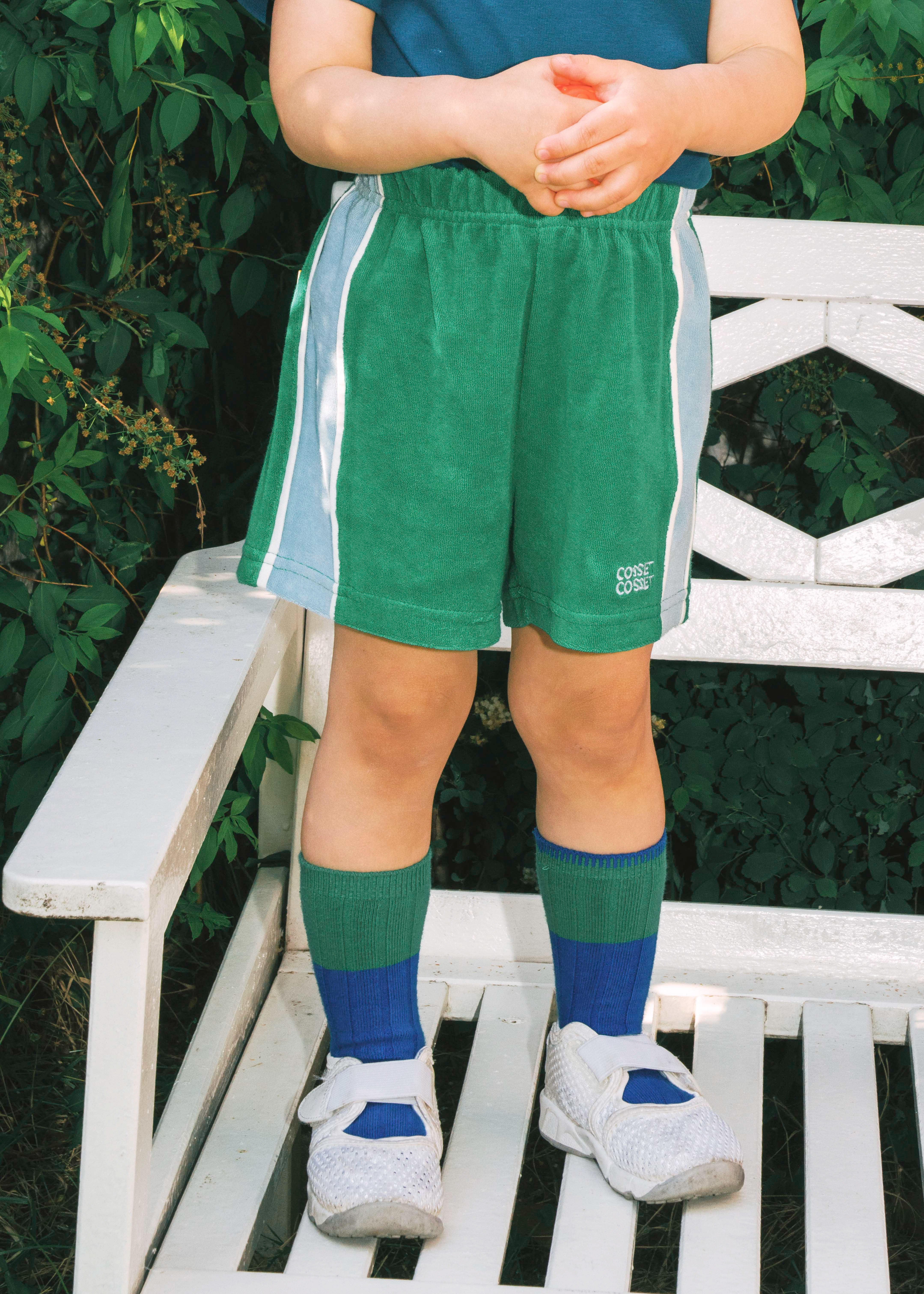 泰瑞拼色短褲 (綠色)