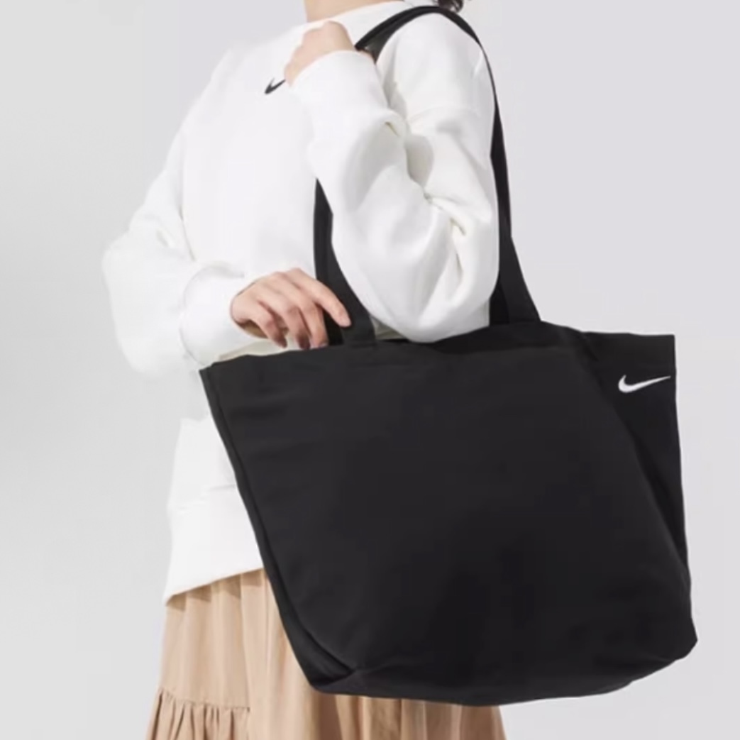NIKE HERITAGE TOTE 2.0 黑色 小LOGO 托特包 帆布袋 單肩包 FZ1320-010
