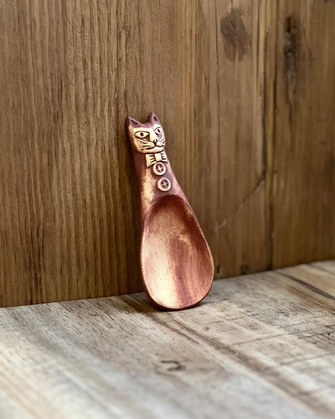 貓紳士匙｜益子燒