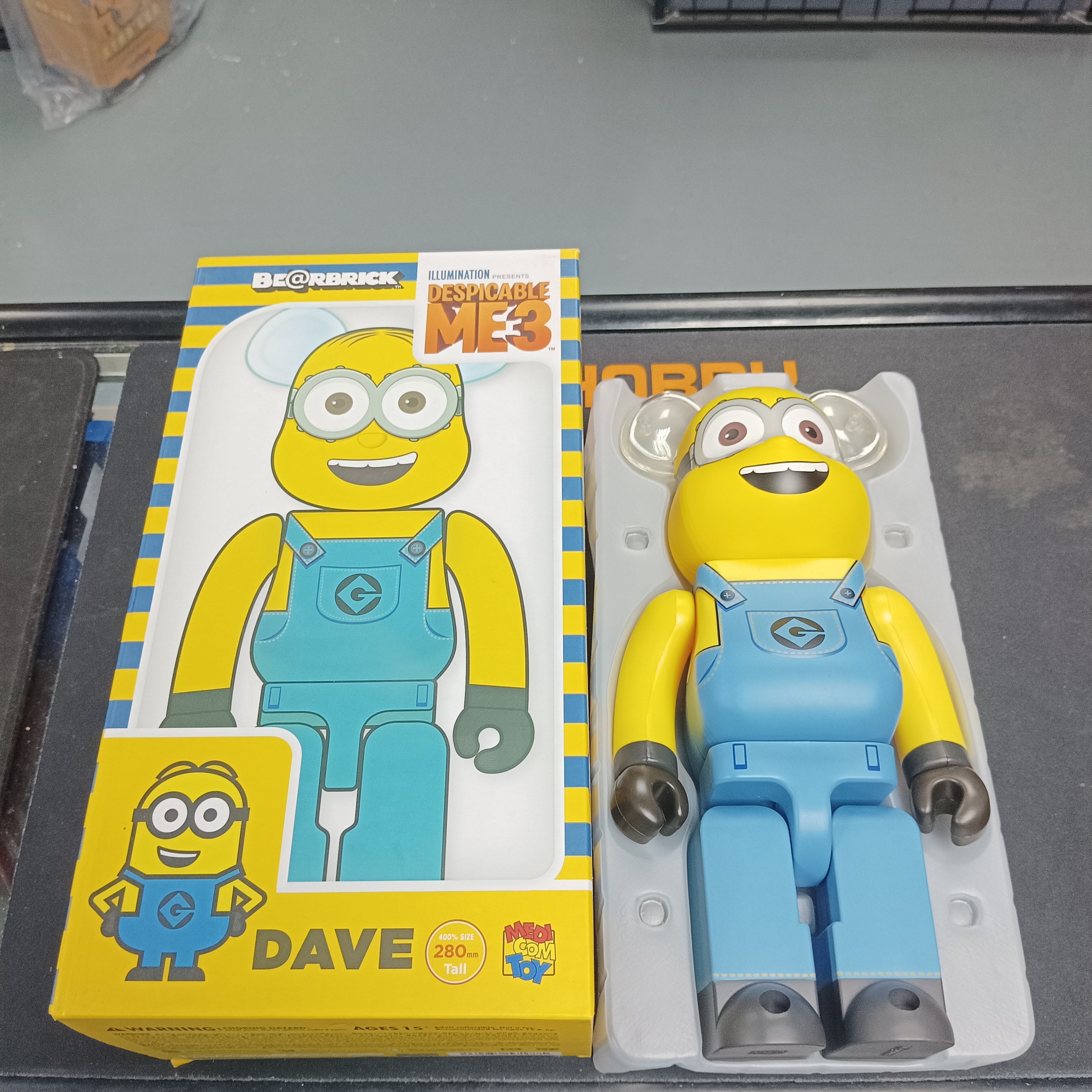 寄賣-Medicom Toy Be@Rbrick - 小黃人 Minion Dave 400%