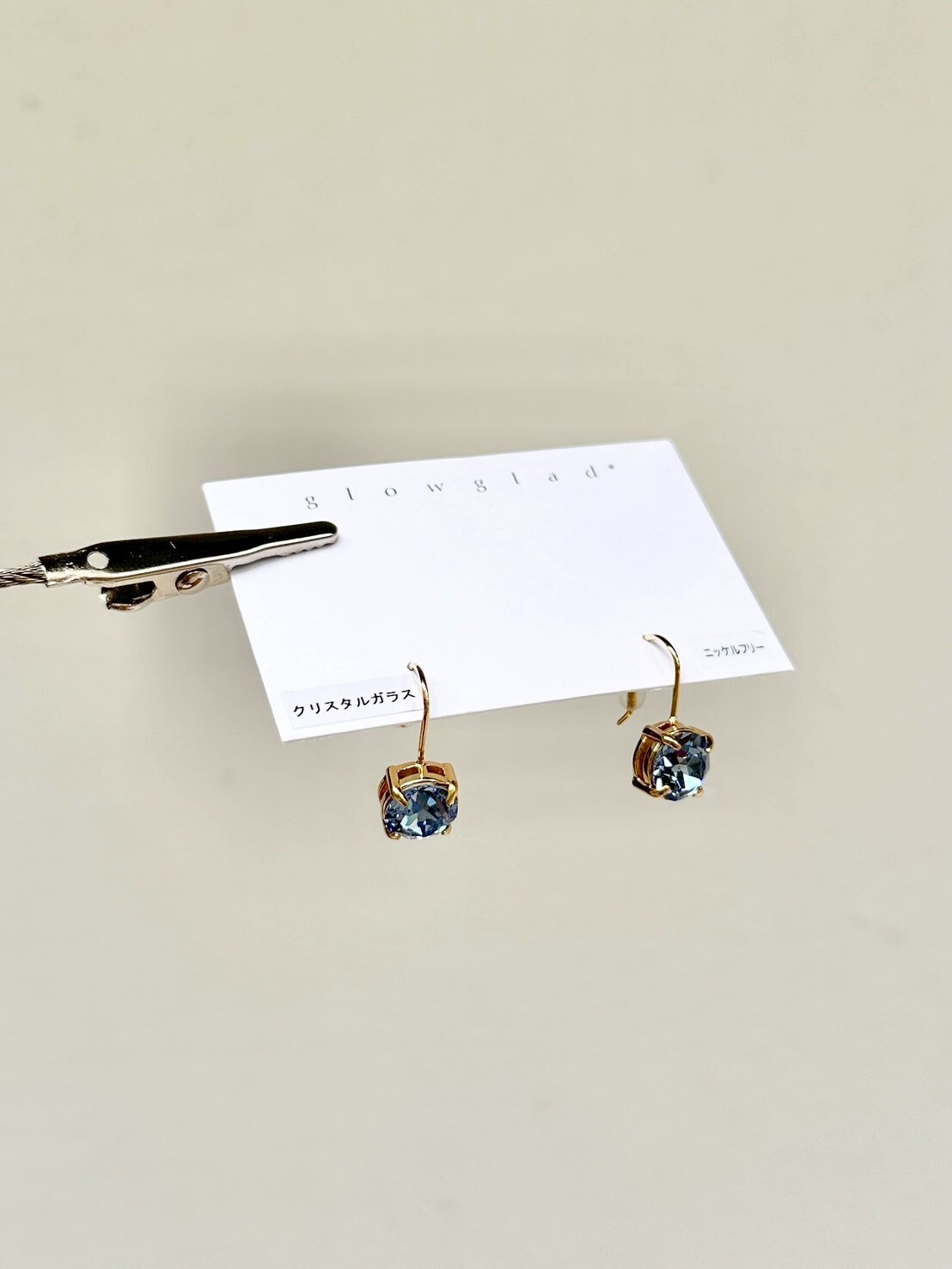 [glowglad] candy hook 耳針 | 淺藍寶 | NO.30