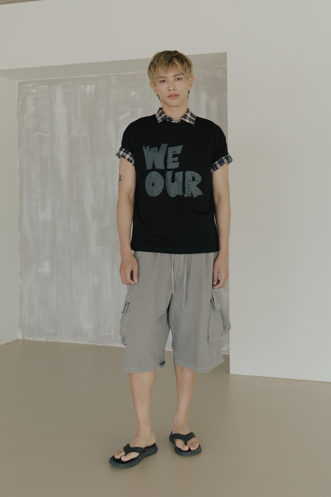 【Unisex】Our Crack Print T-Shirt #上衣
