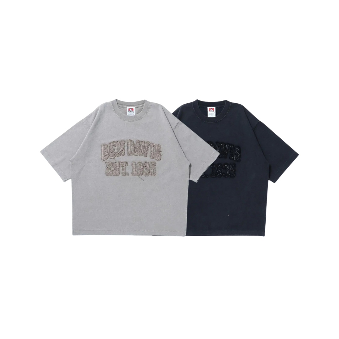 Ben Davis Jp Patchwork Logo Vntg Cropped Tee 復古印花短版Tee 2色