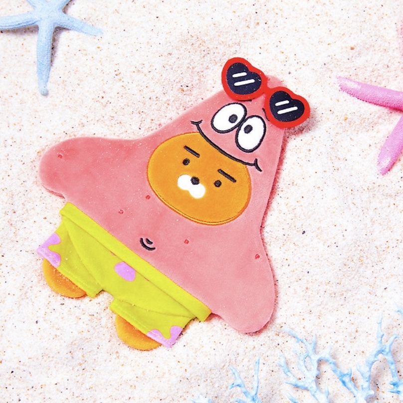 SPONGEBOB x KAKAO FRIENDS RYAN 萊恩x派大星 收納小包 墨鏡造型 聯名款 韓國代購