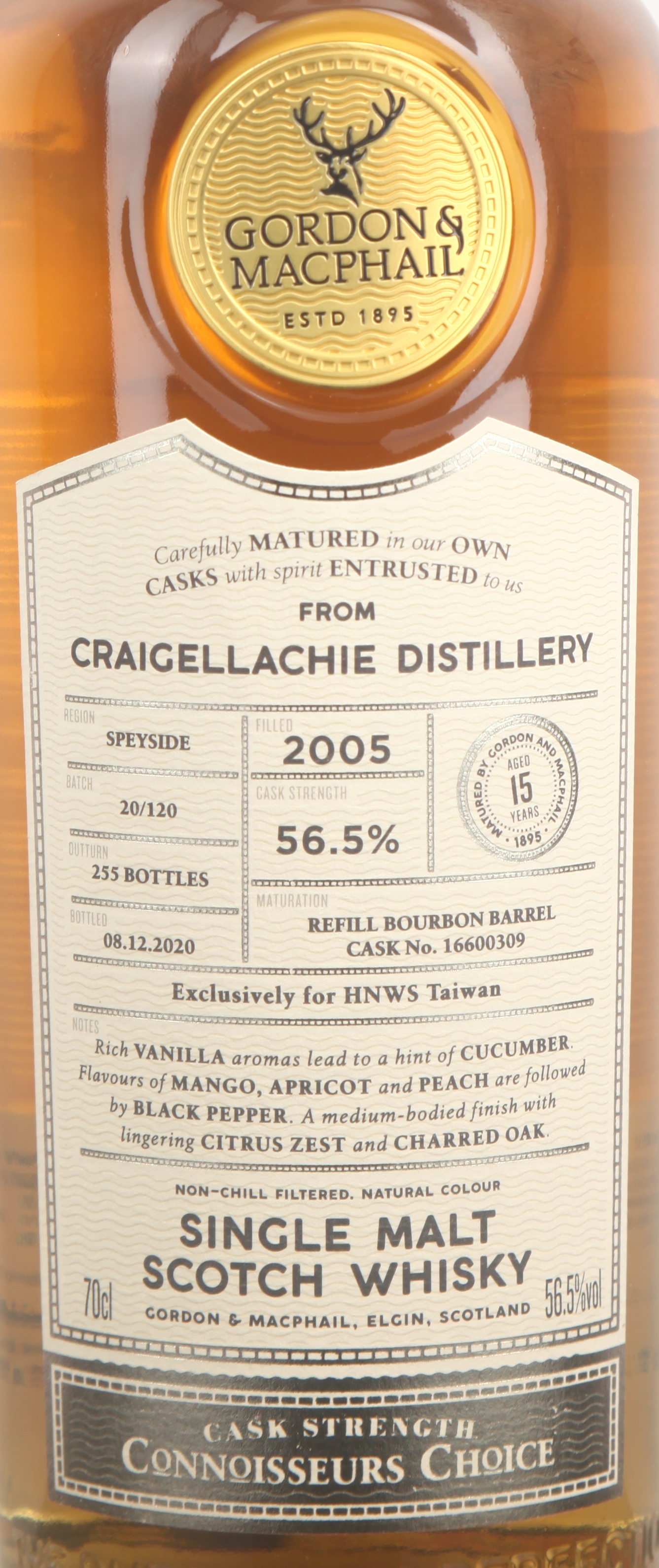 Craigellachie 2005/2020 15YO #16600309 56.5% Gordon & Macphail Exclusively for HNWS