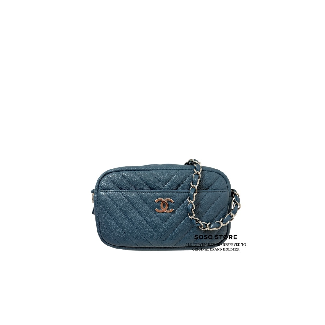 Chanel Camera Bag - Blue / Shw
