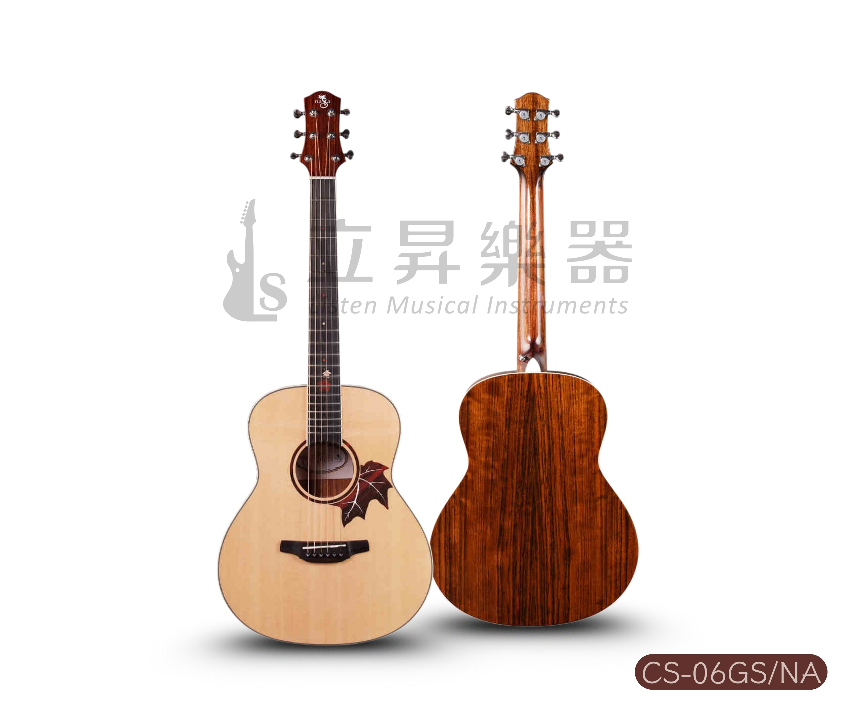 NAGA吉他 NAGA吉他 25周年特別款 楓葉款系列 雲杉木面單 胡桃木側背板 附原廠琴袋 CS-06DC/NA-41吋、CS-06GAC/NA-40吋、CS-06GS/NA-36吋 第 3 張圖片｜三峽吉他 / Bass