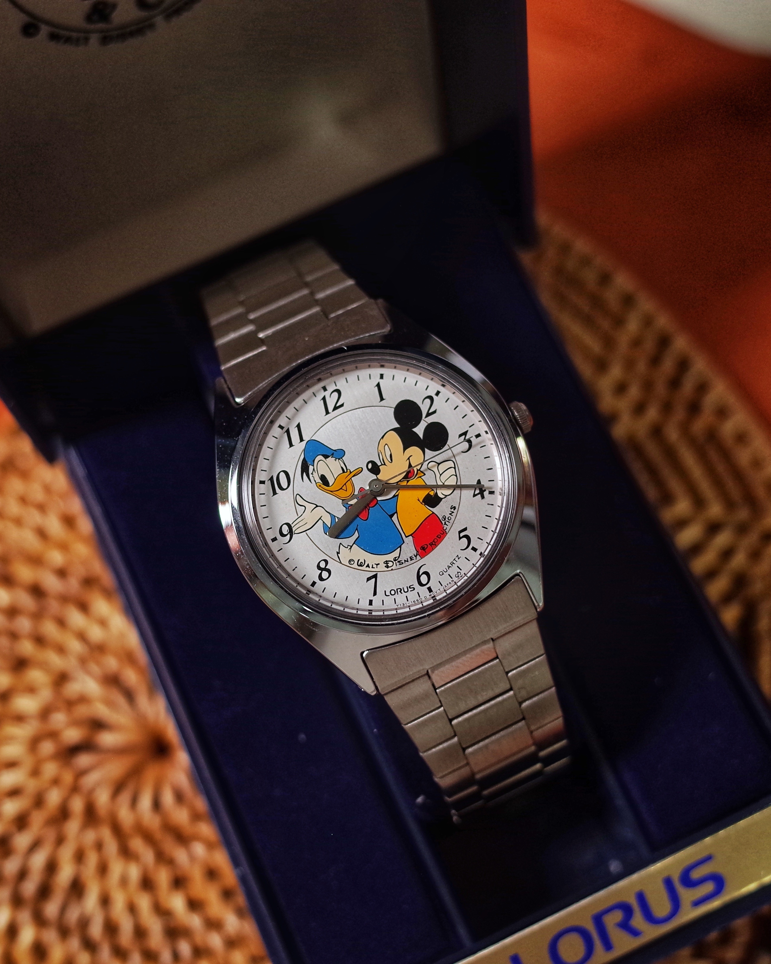 LORUS x DISNEY Mickey Mouse & Donald 90年代 已停產 絕版 復古錶 D0084
