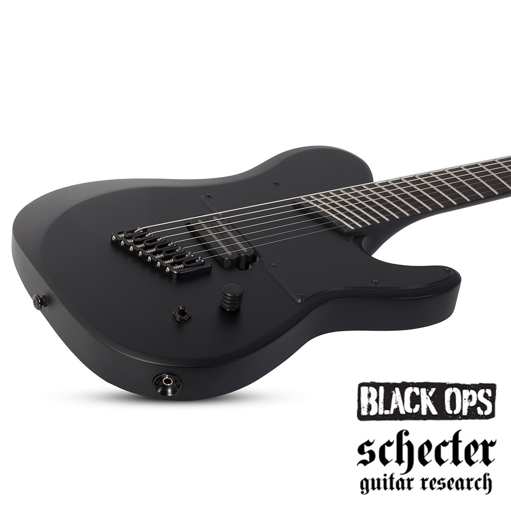 Schecter PT-7 MS Black Ops 主動式 扇形指板 電吉他