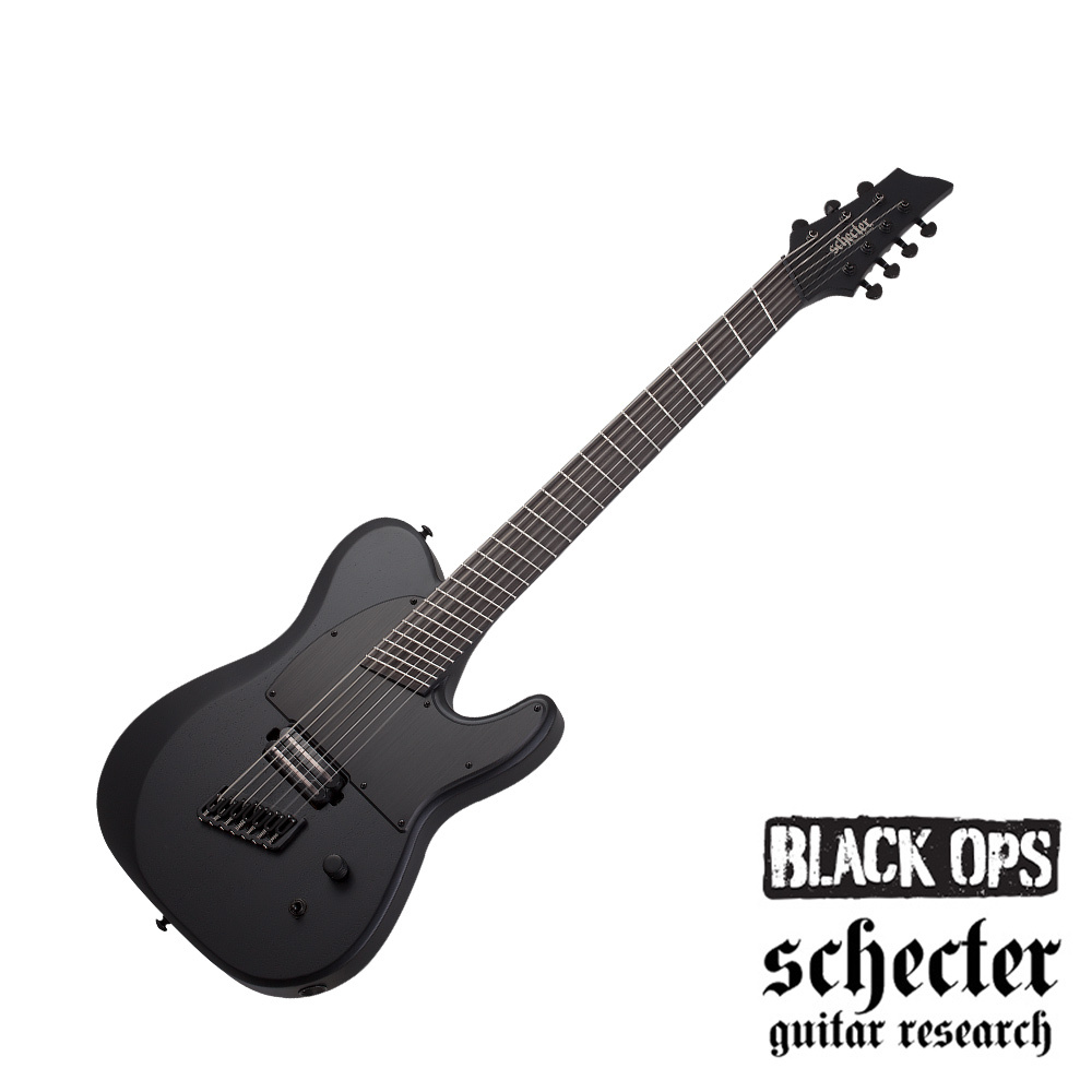 Schecter PT-7 MS Black Ops 主動式 扇形指板 電吉他