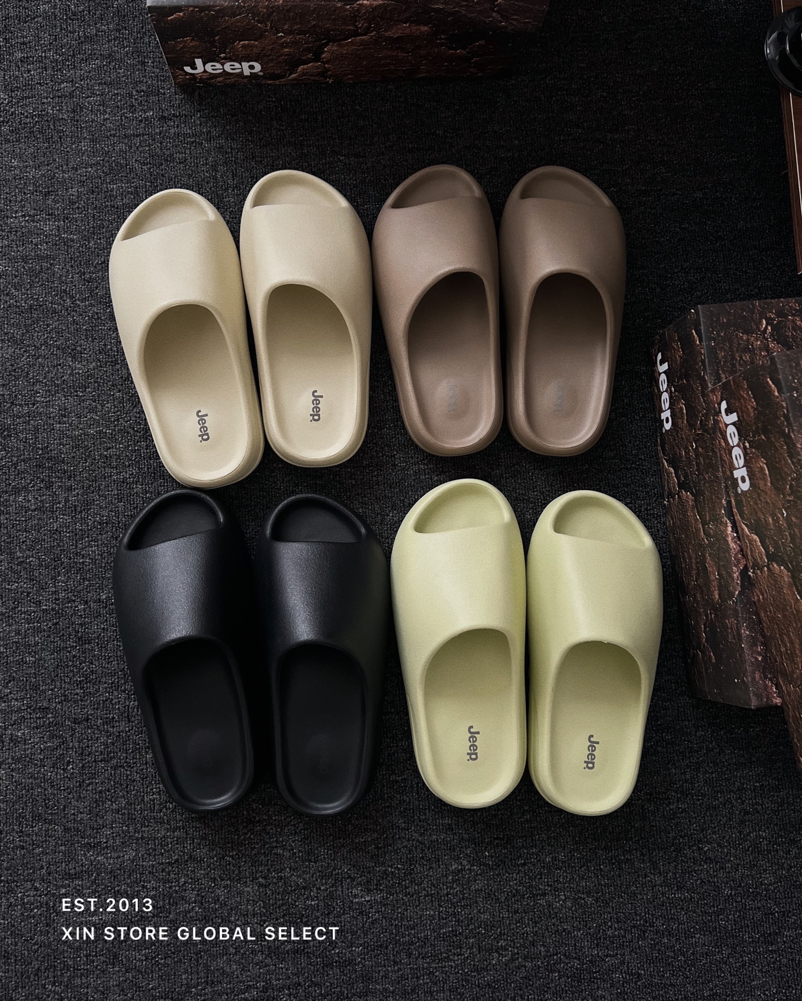 <海邊踏浪必備!!> Jeep 防滑 拖鞋 鋸齒 EVA 鞋底 4色