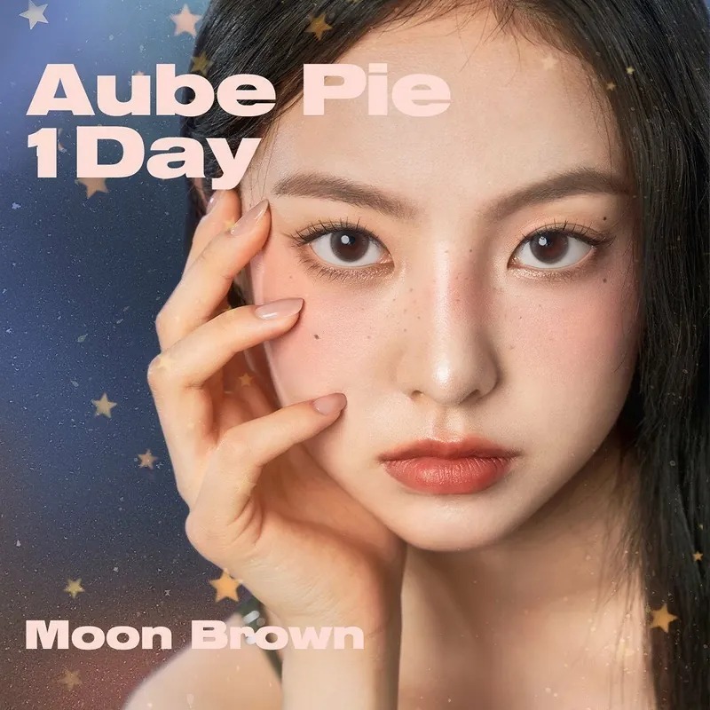 CHUU LENS Aube Pie 1 Day Moon Brown 月光棕｜日拋彩妝隱形眼鏡｜每盒10片