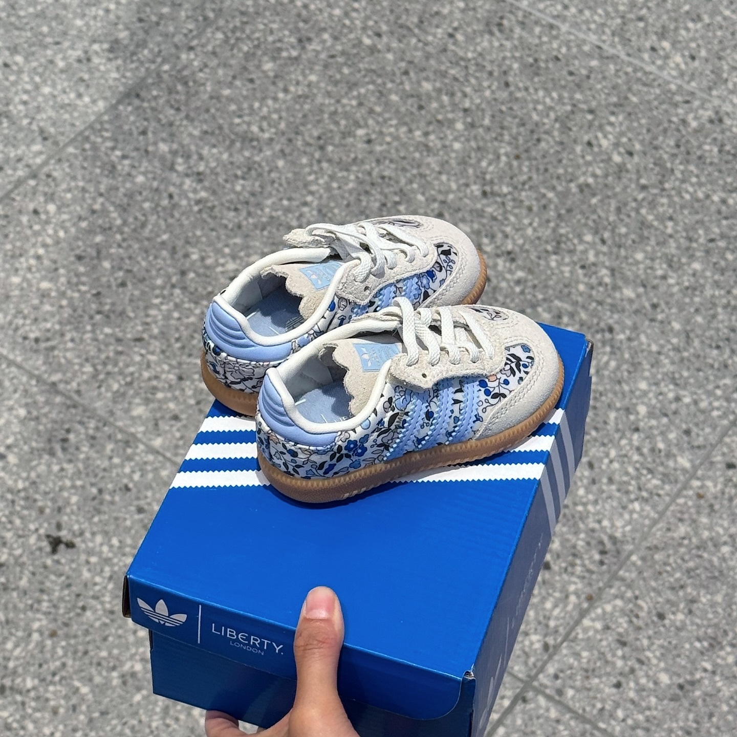 Adidas Originals Samba OG CF x Liberty LDN 聯名款 小花 花卉 寶寶藍 小童 中童 童鞋 JP8081