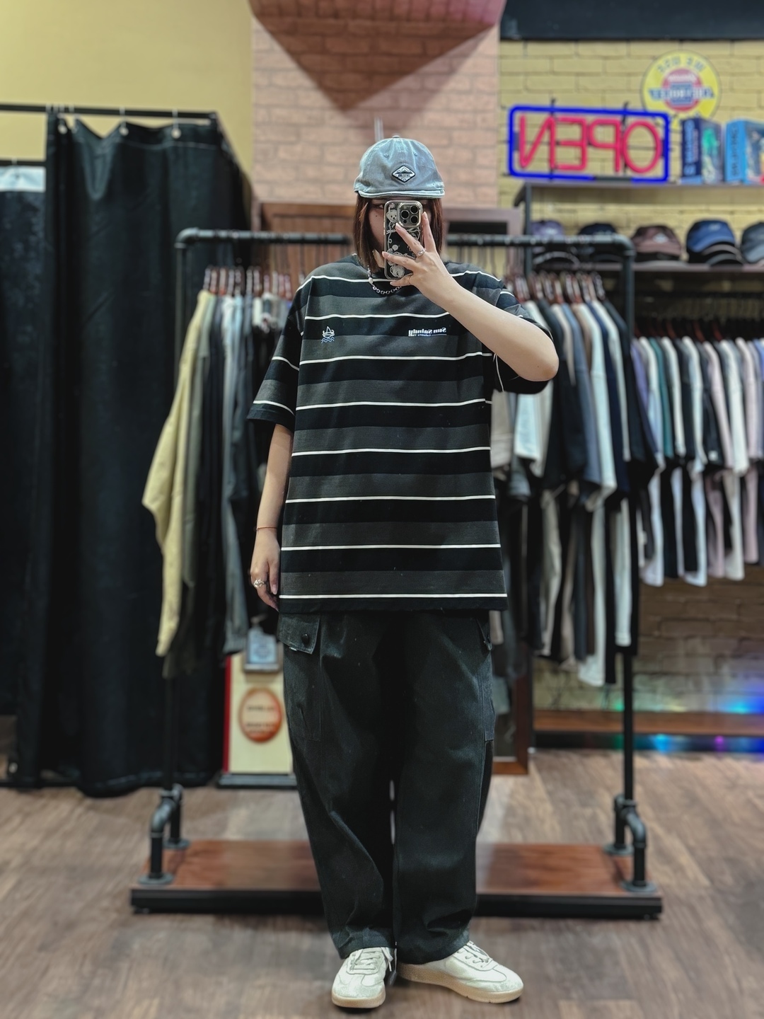 Leisure Time條紋短TEE