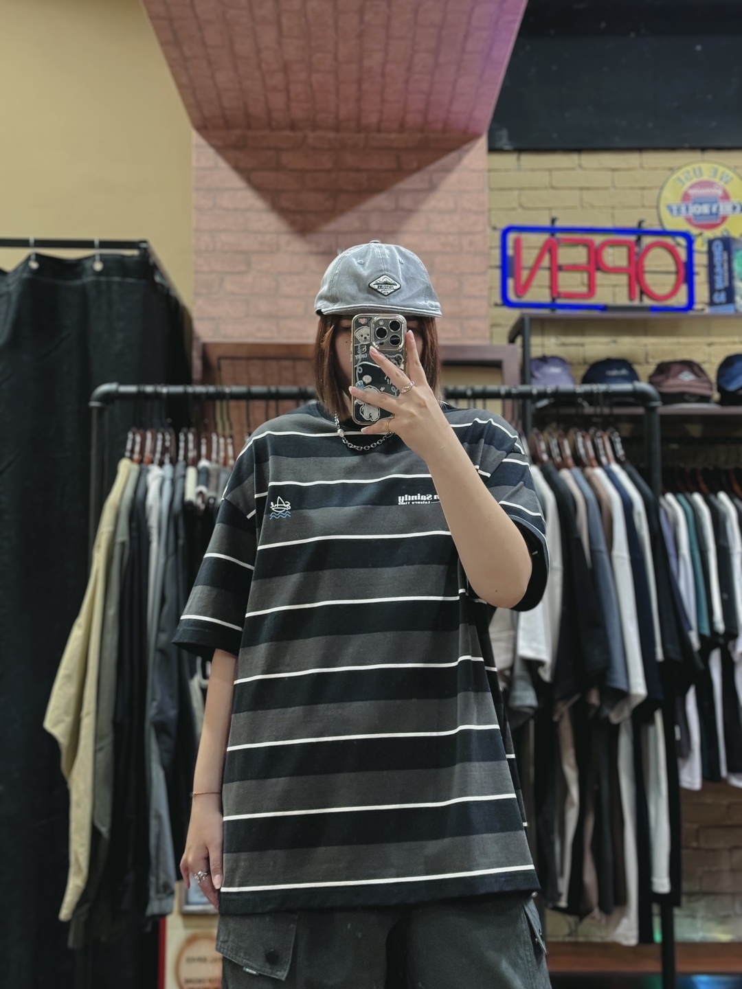 Leisure Time條紋短TEE