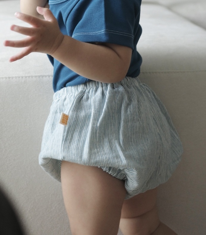 氣球短褲 (藍色條紋)