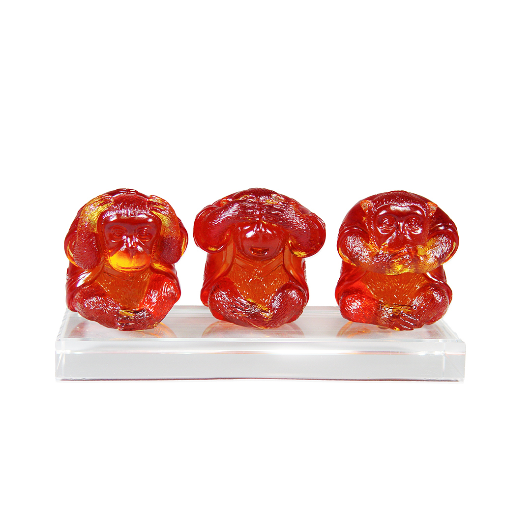 琉璃擺件｜三非引福寓意深遠 居家開運收藏首選