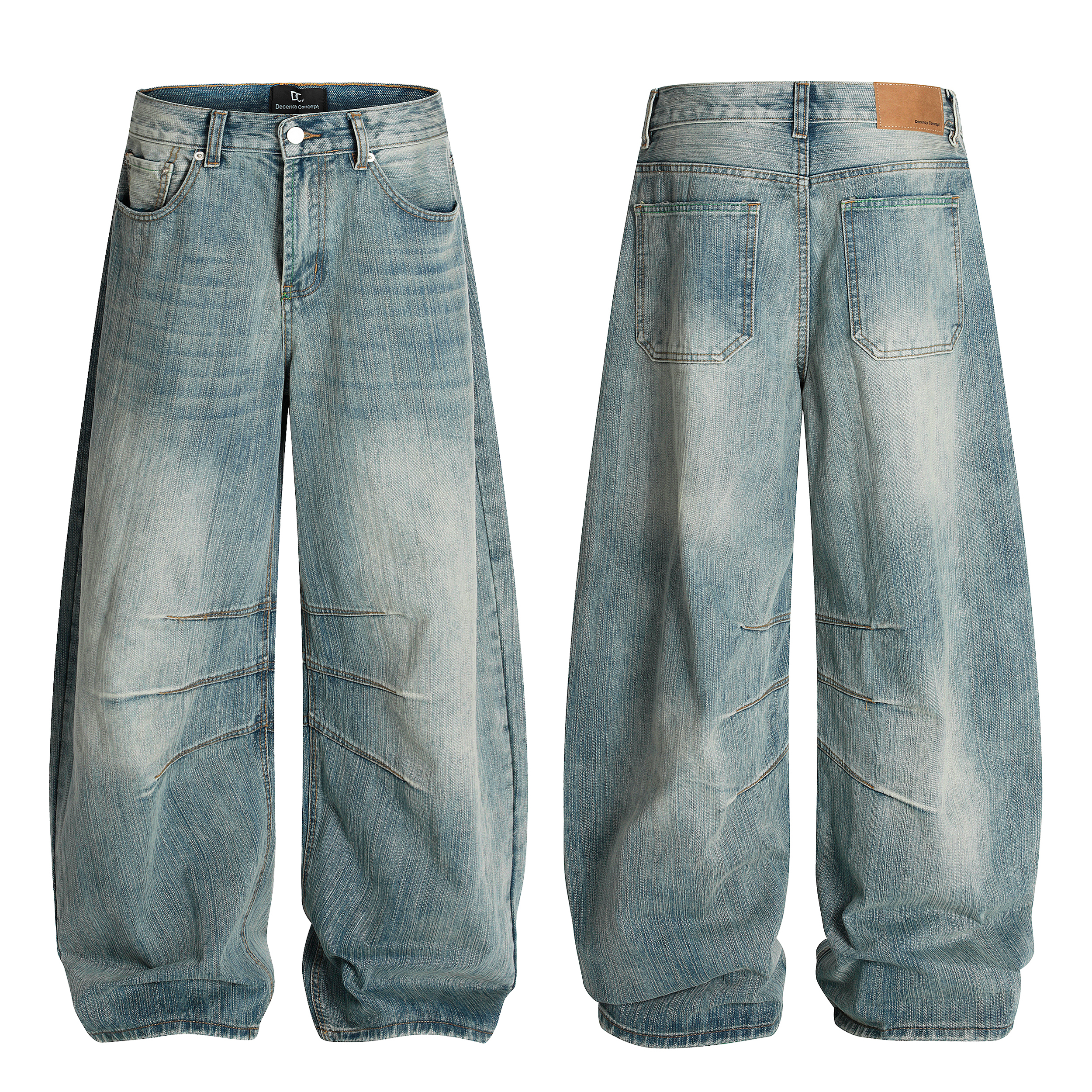 《S.V》鯊魚線直筒街頭牛仔褲