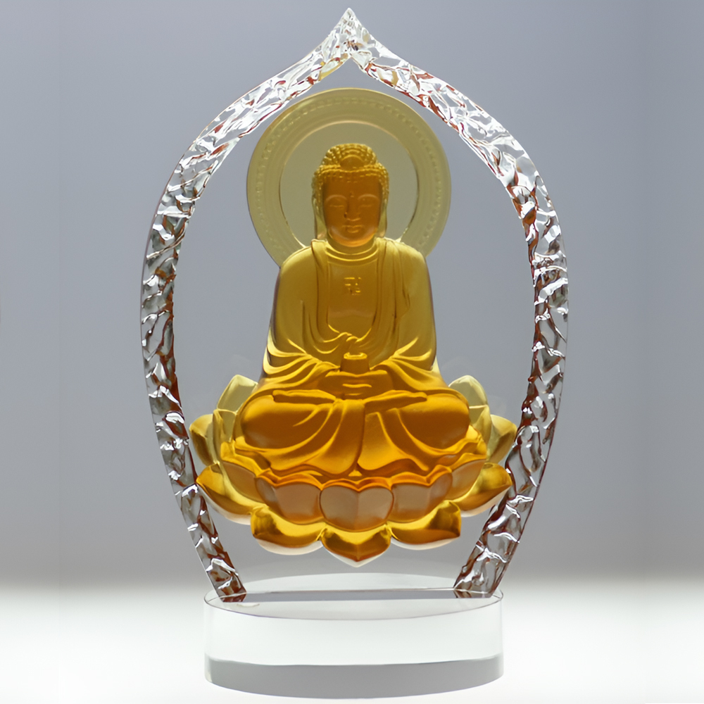 居家開運琉璃擺飾｜阿彌陀佛 佛光普照慈悲智慧護佑平安