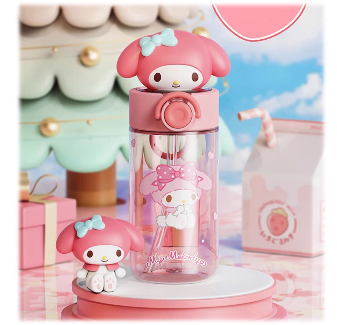 MY MELODY  |3D便攜式吸管水樽(500ml)