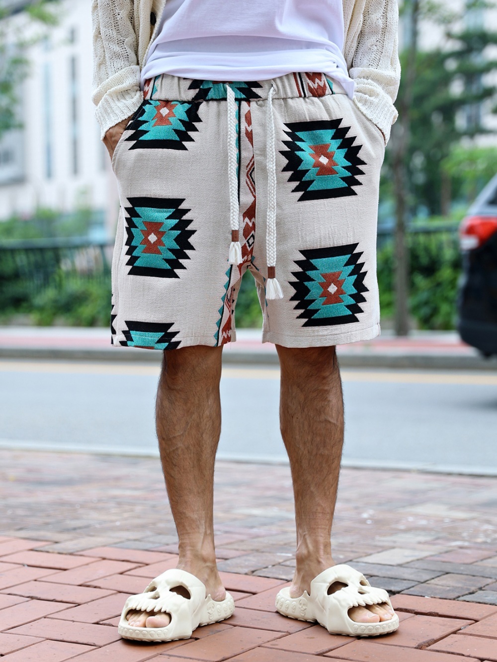 印地安圖案短褲