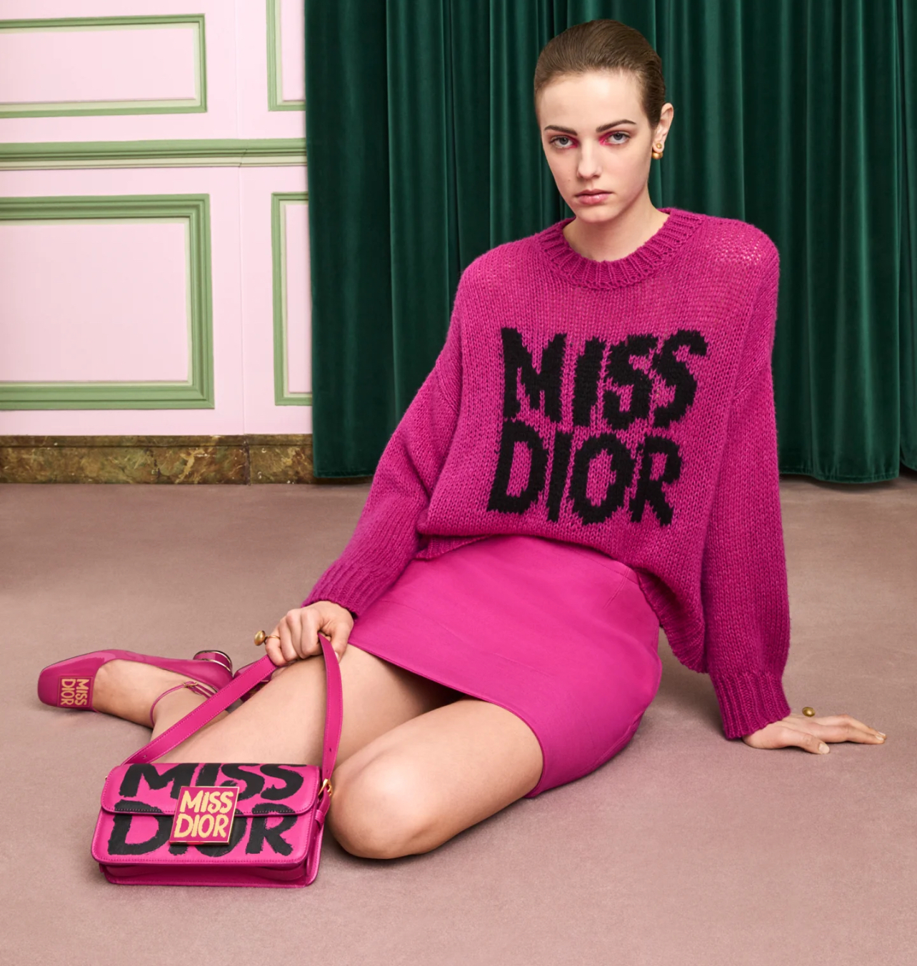 Dior Miss Dior Flap shoulder Bag Pink