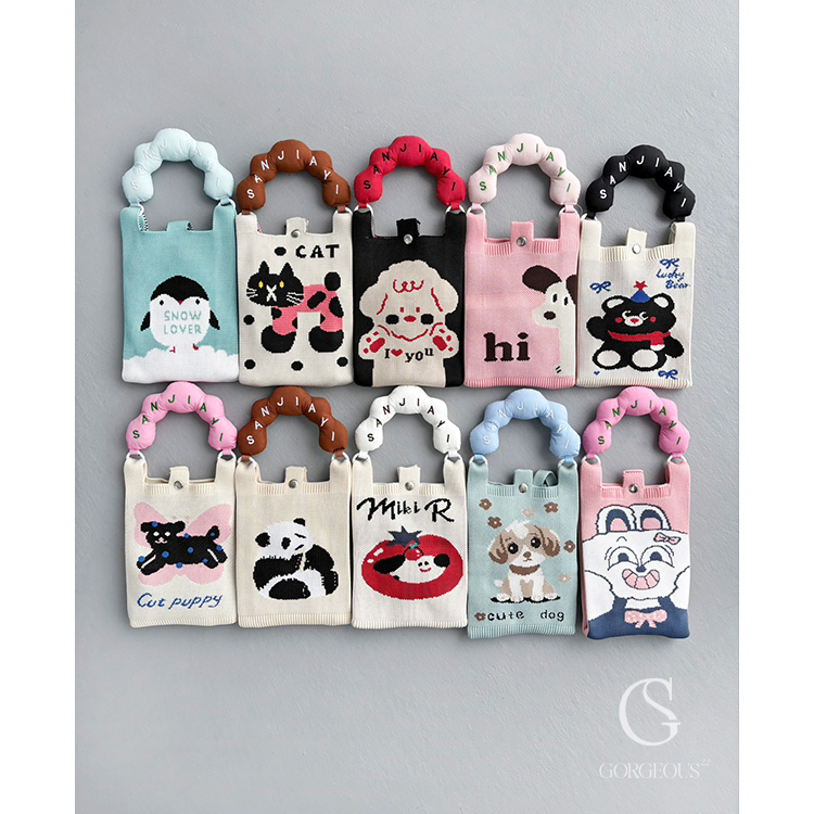 G8407 現貨「KNIT甜圈手提包」
