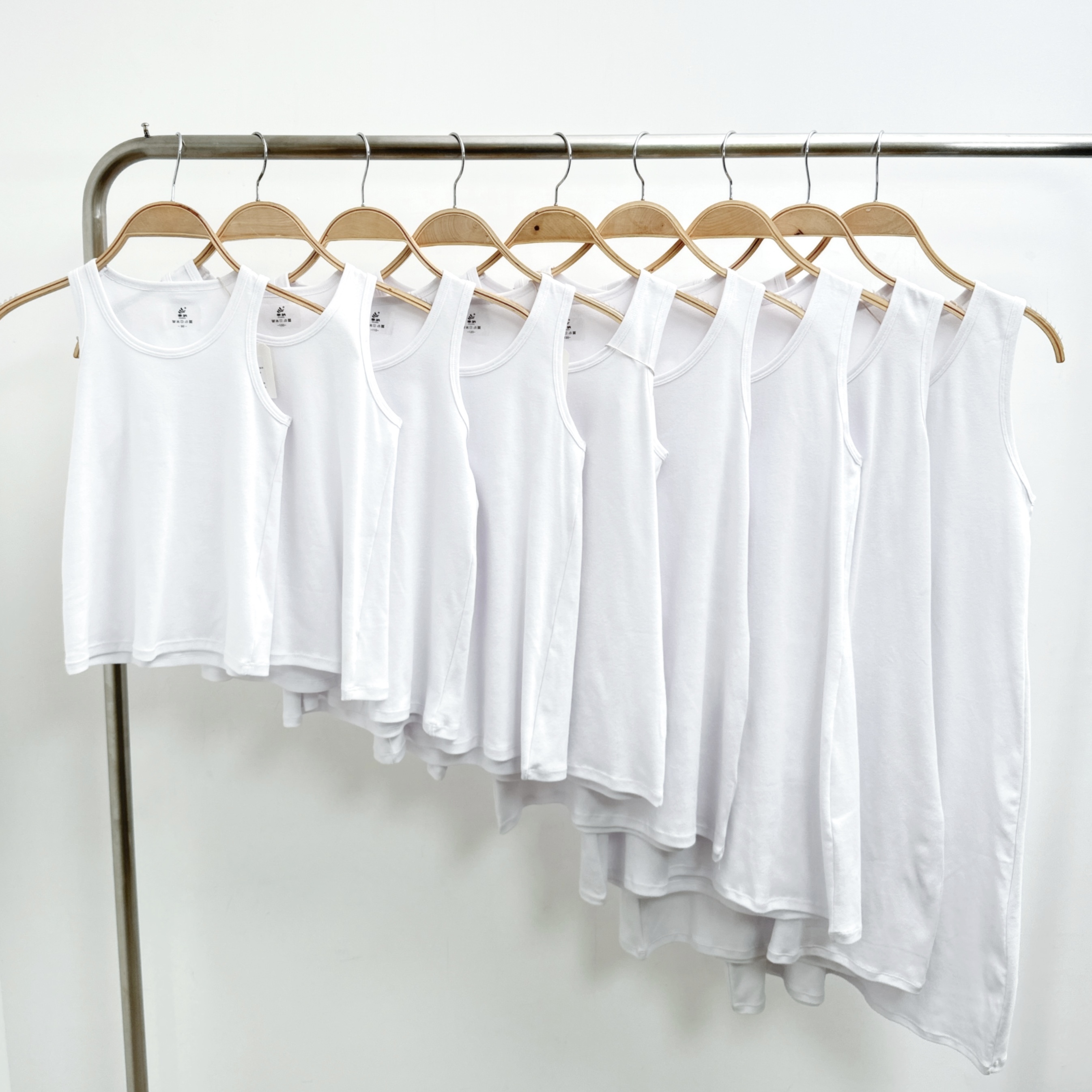 004 90-170-白色純棉打底裙 - 2件裝 (C125-C133)