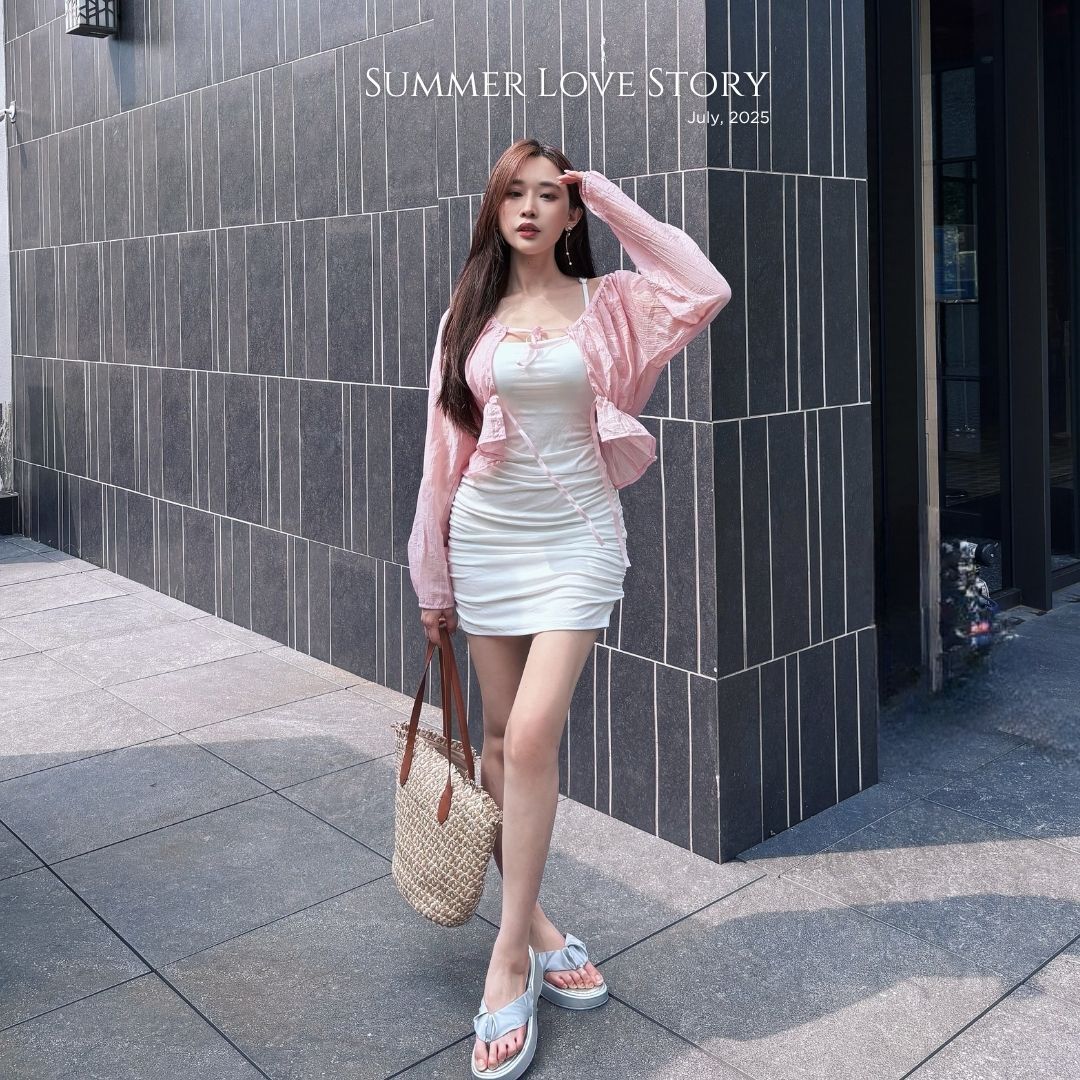 【DOMISS自訂】輕紗綁帶透明感罩衫 戀愛氣泡感穿搭必收 薄襯衫-2色(現貨)