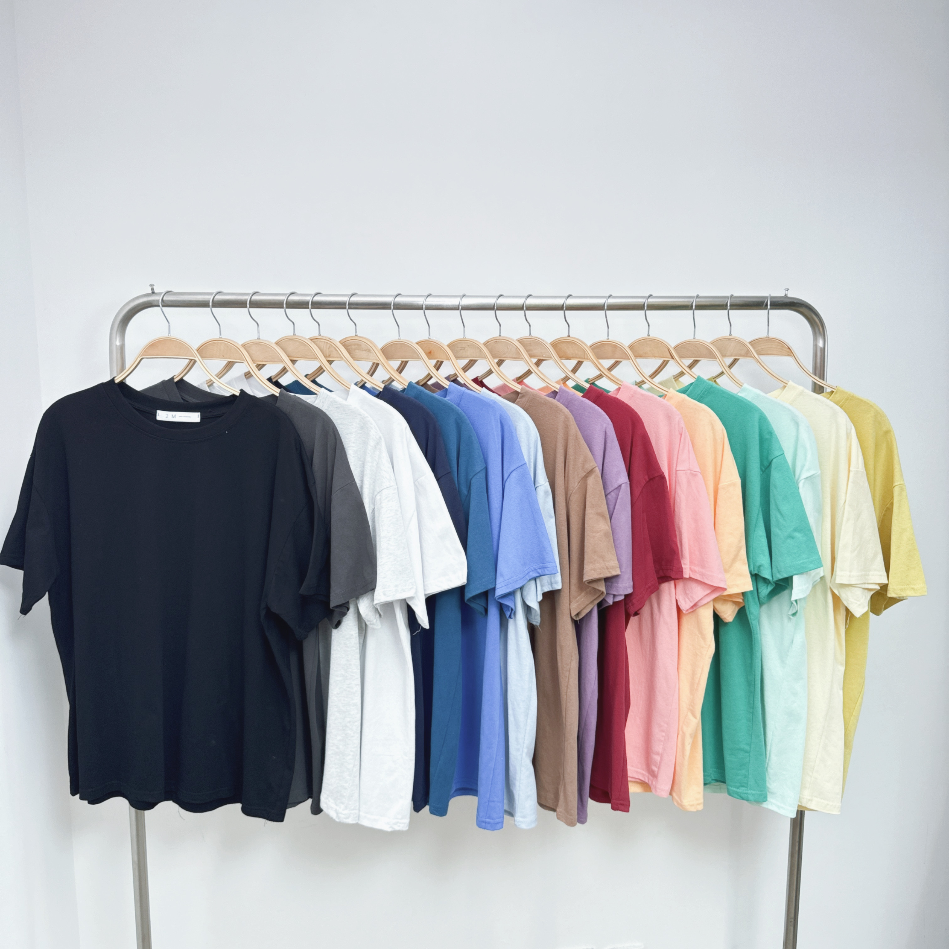 超多顏色純色洗水棉大TEE (E1-E17)