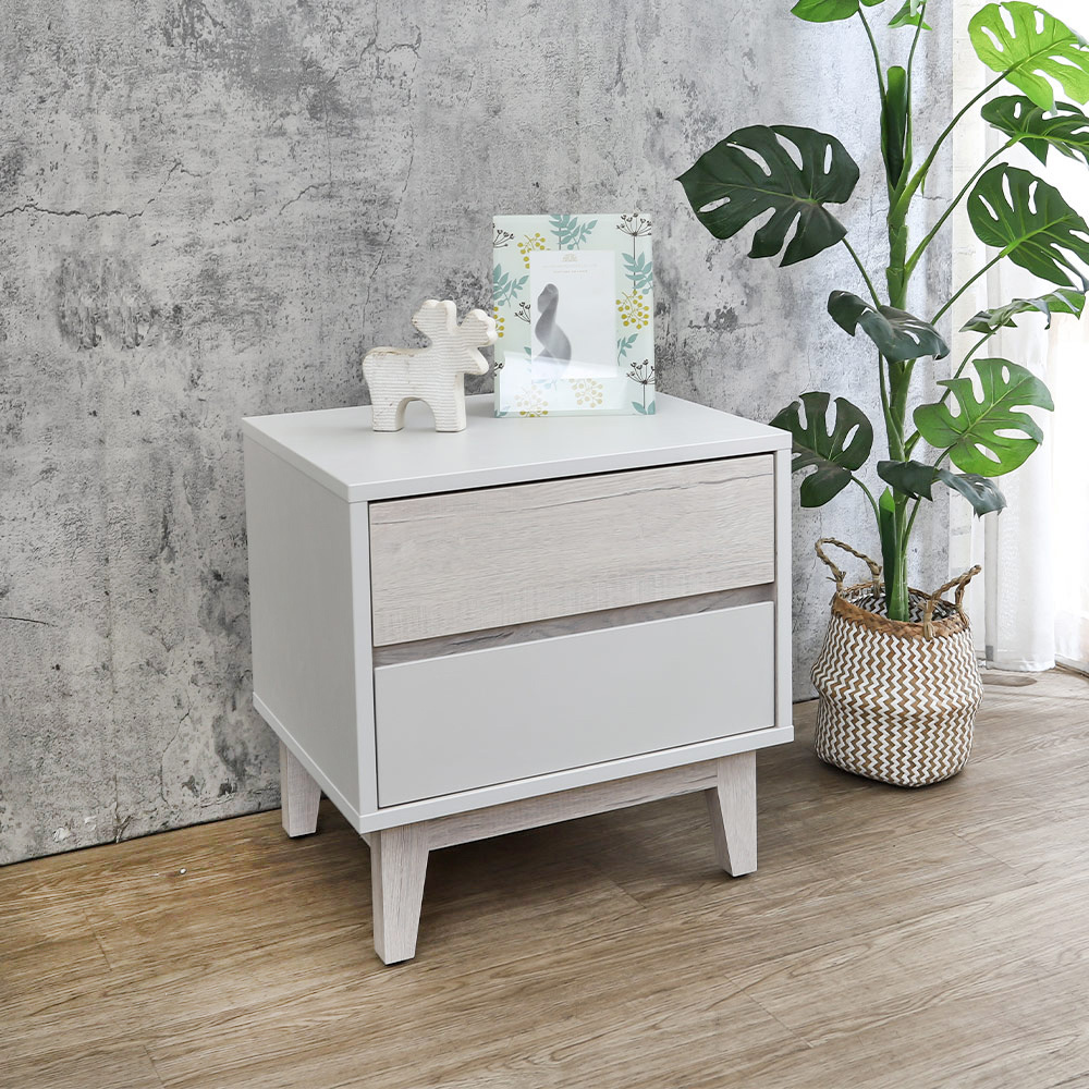 克萊妮1.6尺床頭櫃/二抽收納櫃/置物櫃