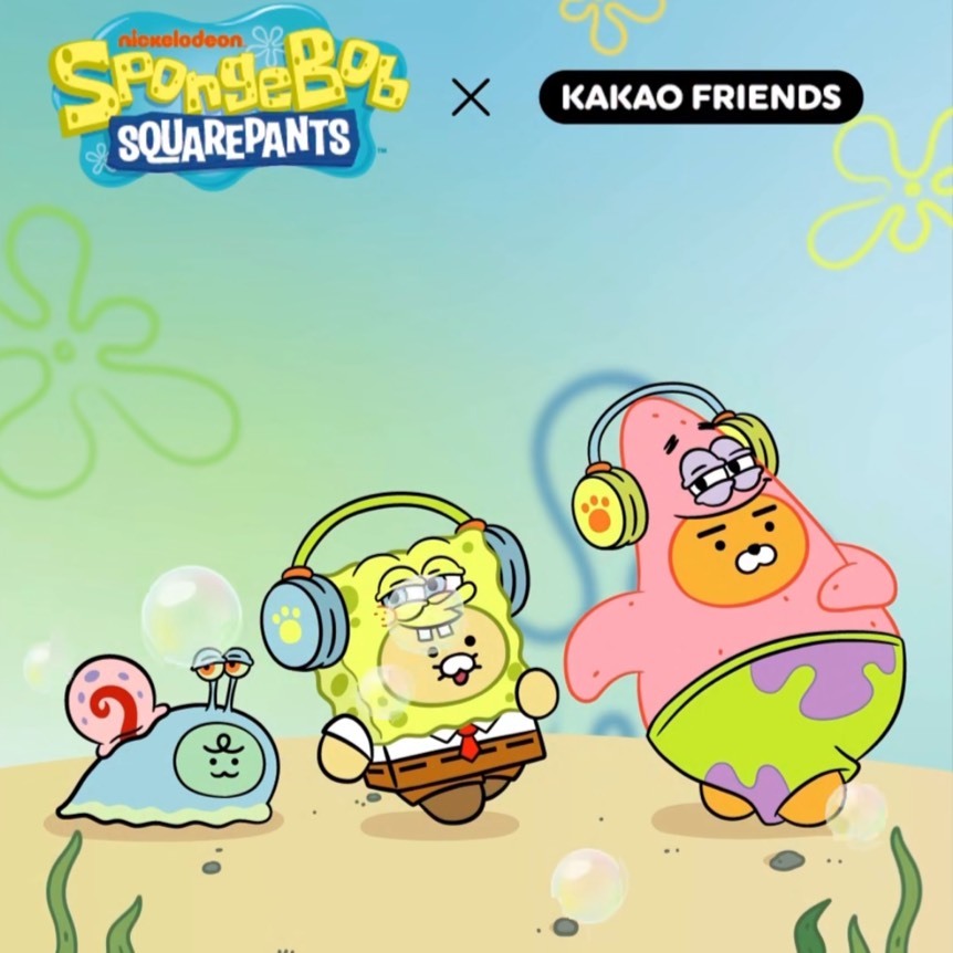韓國限定 海綿寶寶 X KAKAO FRIENDS 強強聯名 吊飾/玩偶