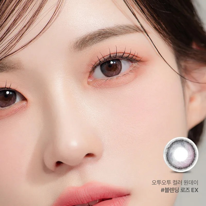 Clalen O2O2 Color 1 Day Blending Rose EX｜日拋彩妝矽水凝膠隱形眼鏡｜每盒30片