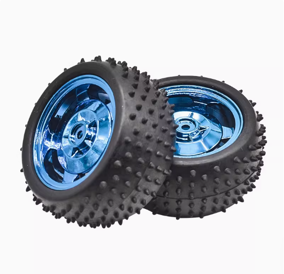 智慧循跡小車車輪 單顆藍色85MM