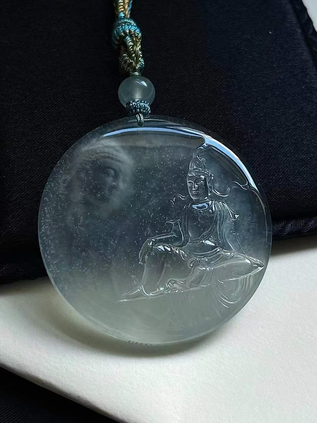 76319 翡翠觀音牌 (49.3mm直徑)