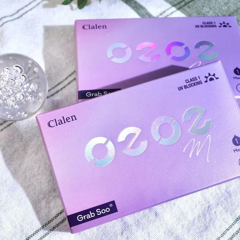 Clalen O2O2 M Grab Soo｜月拋透明矽水凝膠隱形眼鏡｜每盒2片