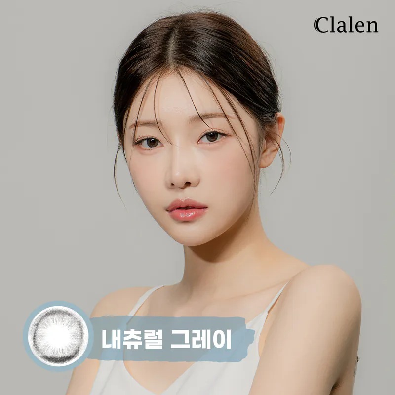 Clalen O2O2 Color M 1 Month Natural Grey EX｜月拋彩妝矽水凝膠隱形眼鏡｜每盒2片
