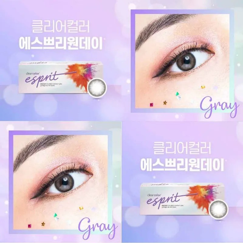 Clear Lab Clear Color Esprit 1 Day Gray｜日拋彩妝隱形眼鏡｜每盒30片