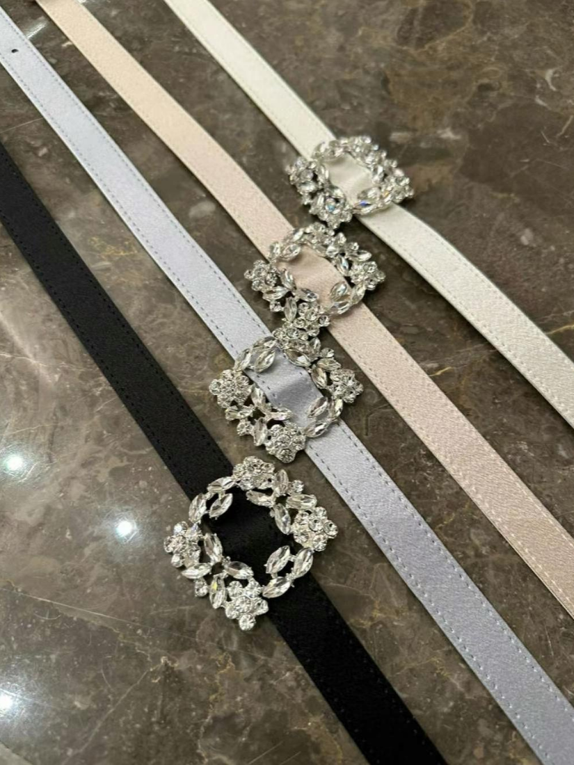 方鑽緞面腰帶 [ 4色 ]