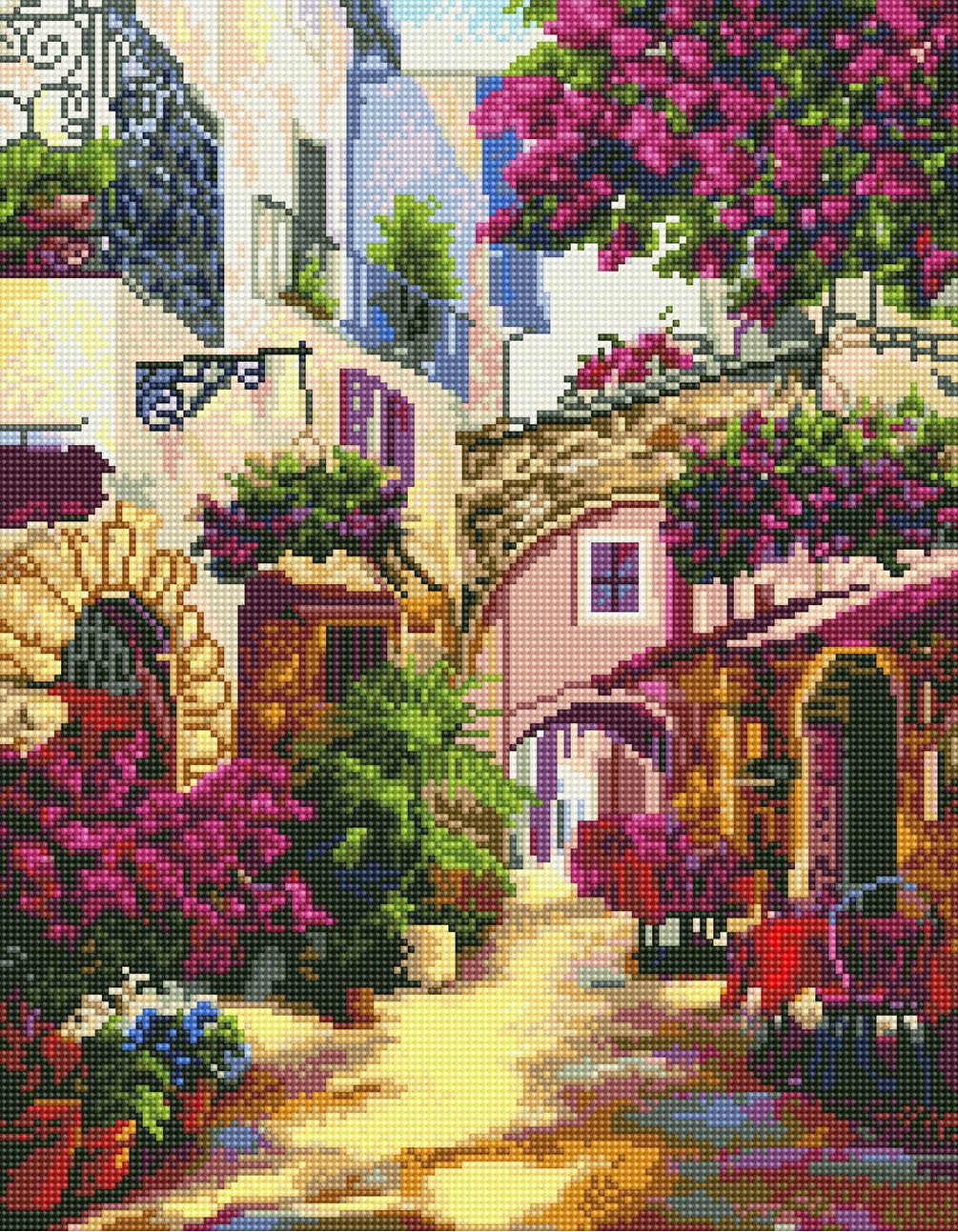 藝術生活 鑽石新設計 滿版立體鑽石畫【GJ4432】托斯卡尼艷陽下    40*50CM