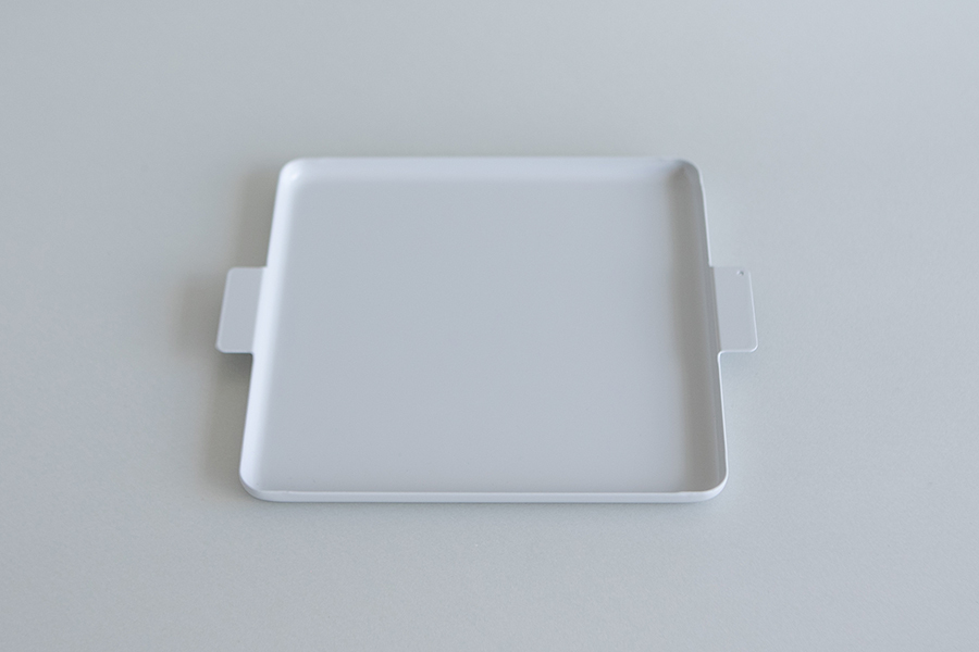 yumiko iihoshi porcelain - Colored' aluminum tray 彩色鋁製托盤 / 方形  / 白