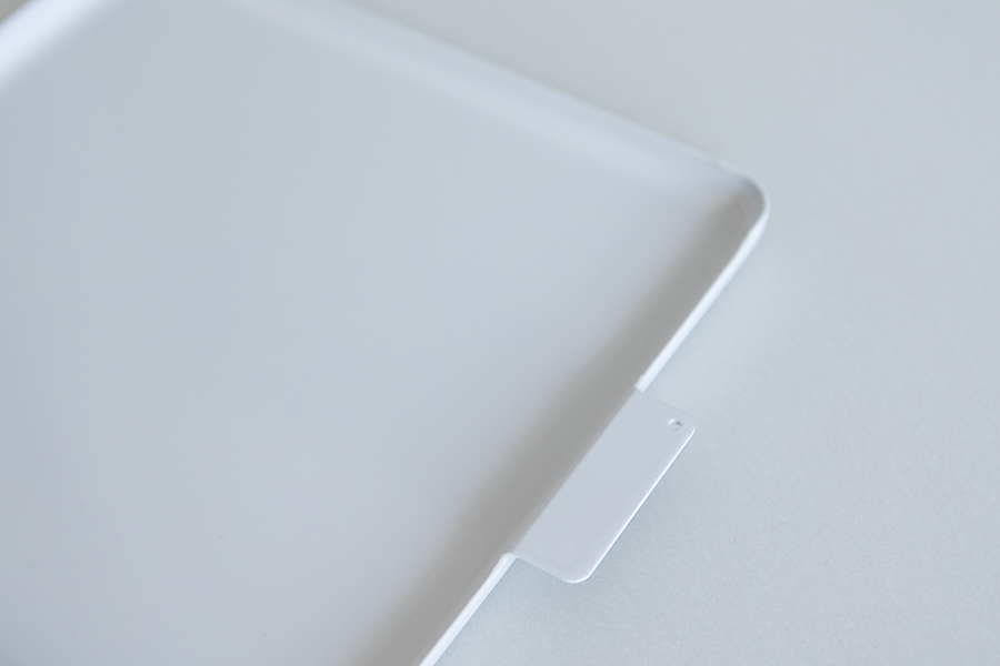 yumiko iihoshi porcelain - Colored' aluminum tray 彩色鋁製托盤 / 方形  / 白