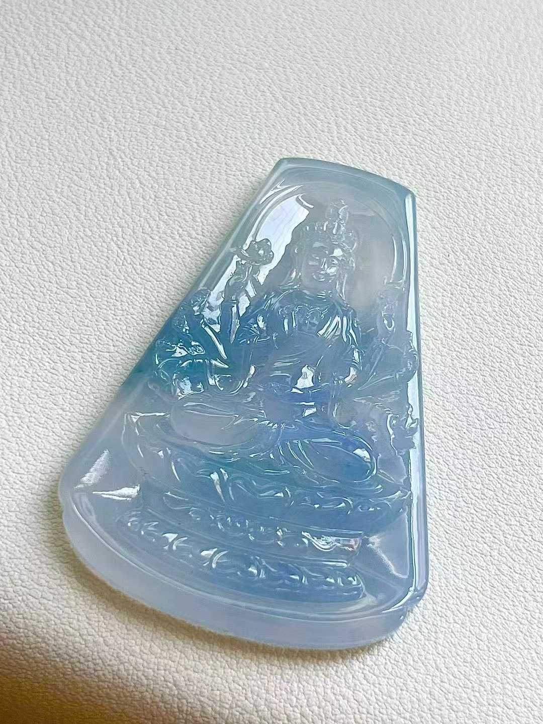 76326 翡翠紫羅蘭度母牌