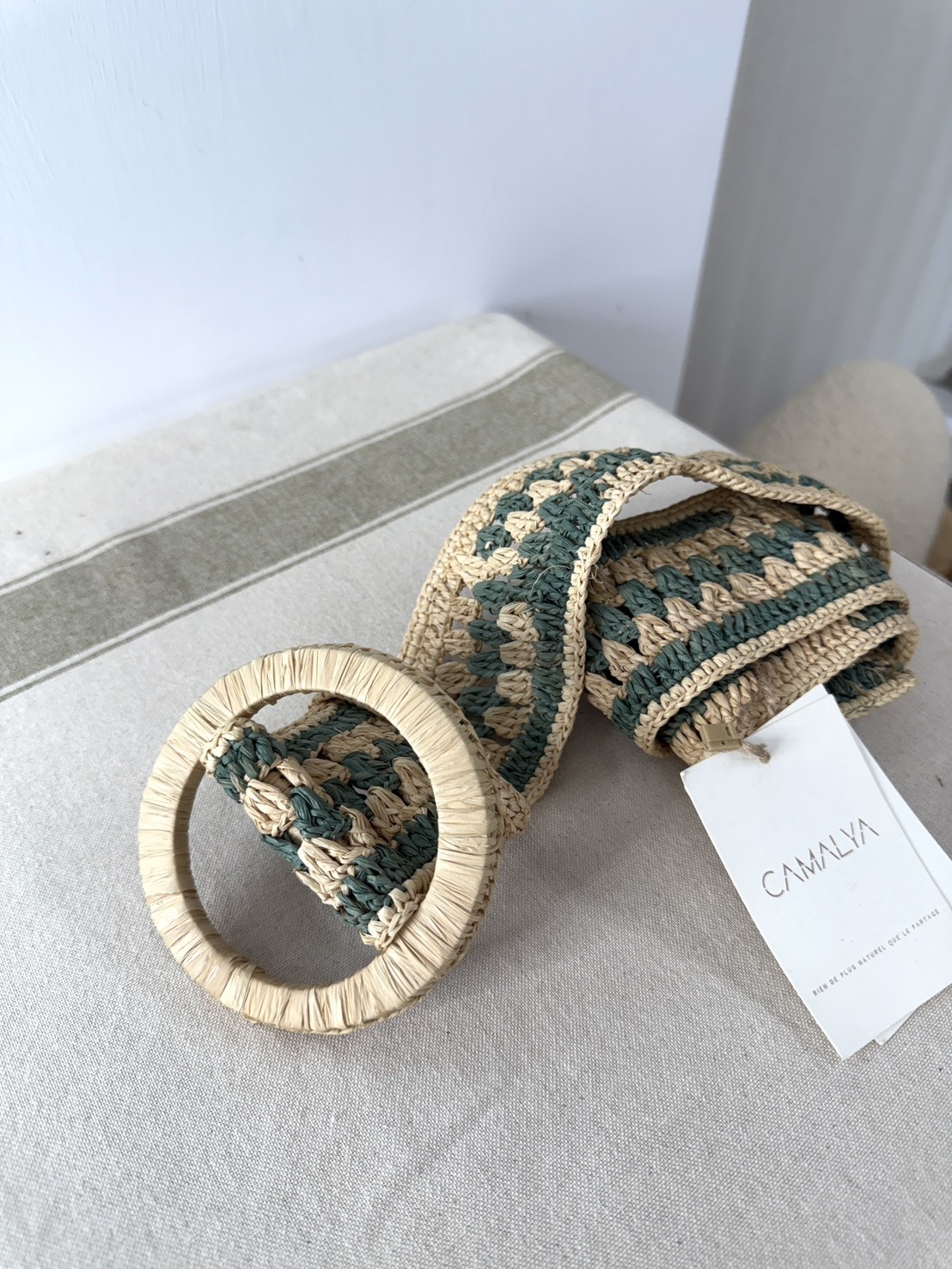 CAMALYA  拉菲草編織腰帶 KAMILA