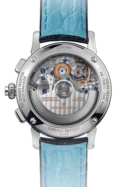 EK-CHR11SS-SL-WEEL-ASBK 自製機芯計時碼錶及雙秒追針計時手錶(限量版)