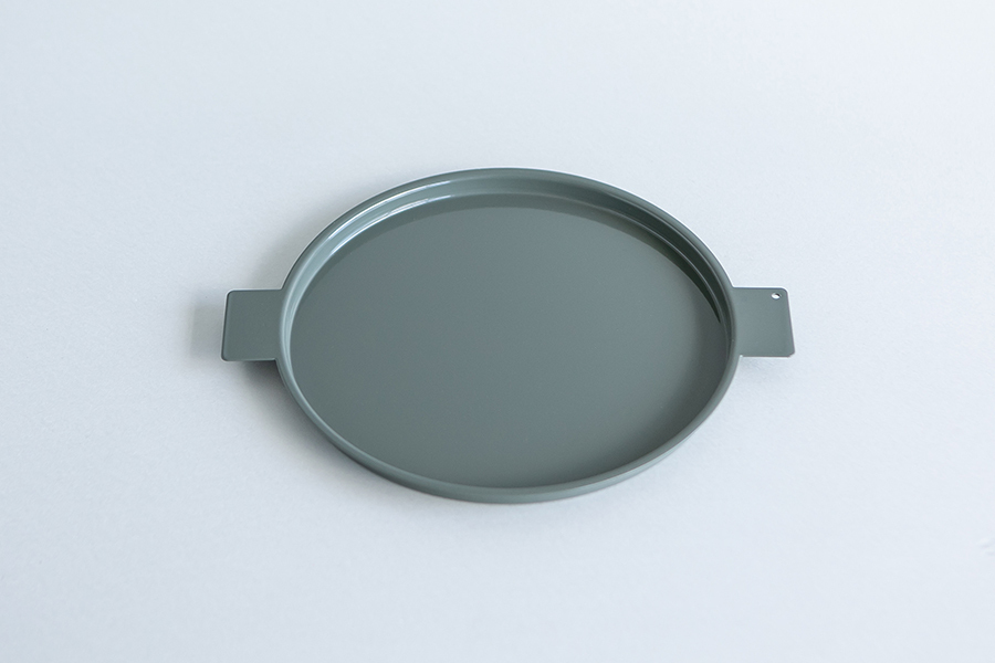 yumiko iihoshi porcelain - Colored' aluminum tray彩色鋁製托盤 / 圓形  / 綠 / L