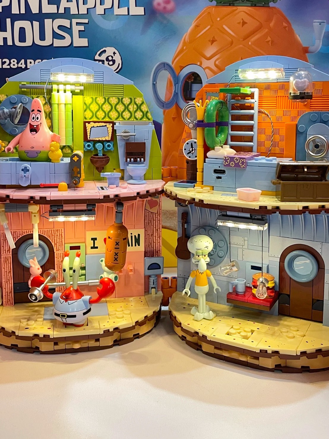 正版授權 海綿寶寶 積木拼裝 鳳梨屋